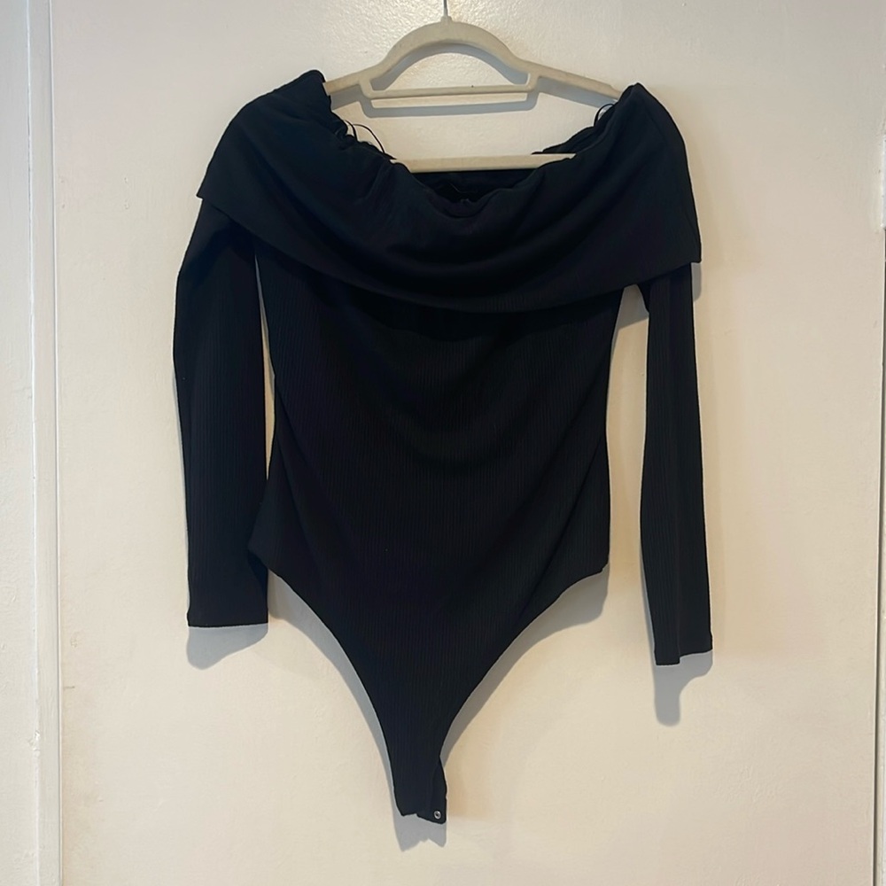 Black Off The Shoulder Bodysuit